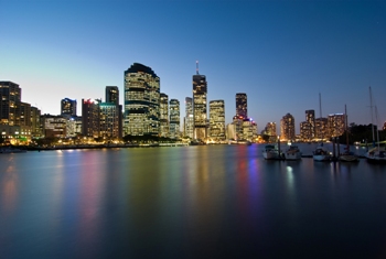 This photo of the Brisbane, Australia skyline from Kangaroo Point was taken by Australian photographer Craig Jewell.